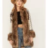 Shyanne Women's Southwestern Knit Faux Fur Trim Cardigan -Country Clothing Store 2000380627 295 P1