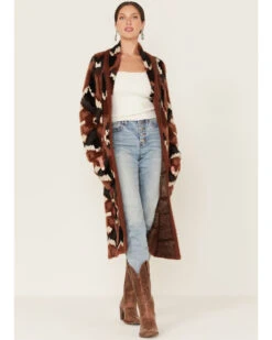 Shyanne Women's Southwestern Eyelash Knit Duster -Country Clothing Store 2000380635 200 P1