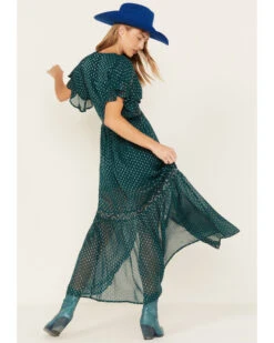 Shyanne Women's Metallic Clip Dot Bohemian Dress -Country Clothing Store 2000380656 443 P4