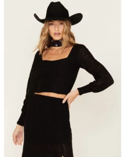 Idyllwind Women's Dallas Smocked Lace Crop Top -Country Clothing Store 2000380684 001 P1