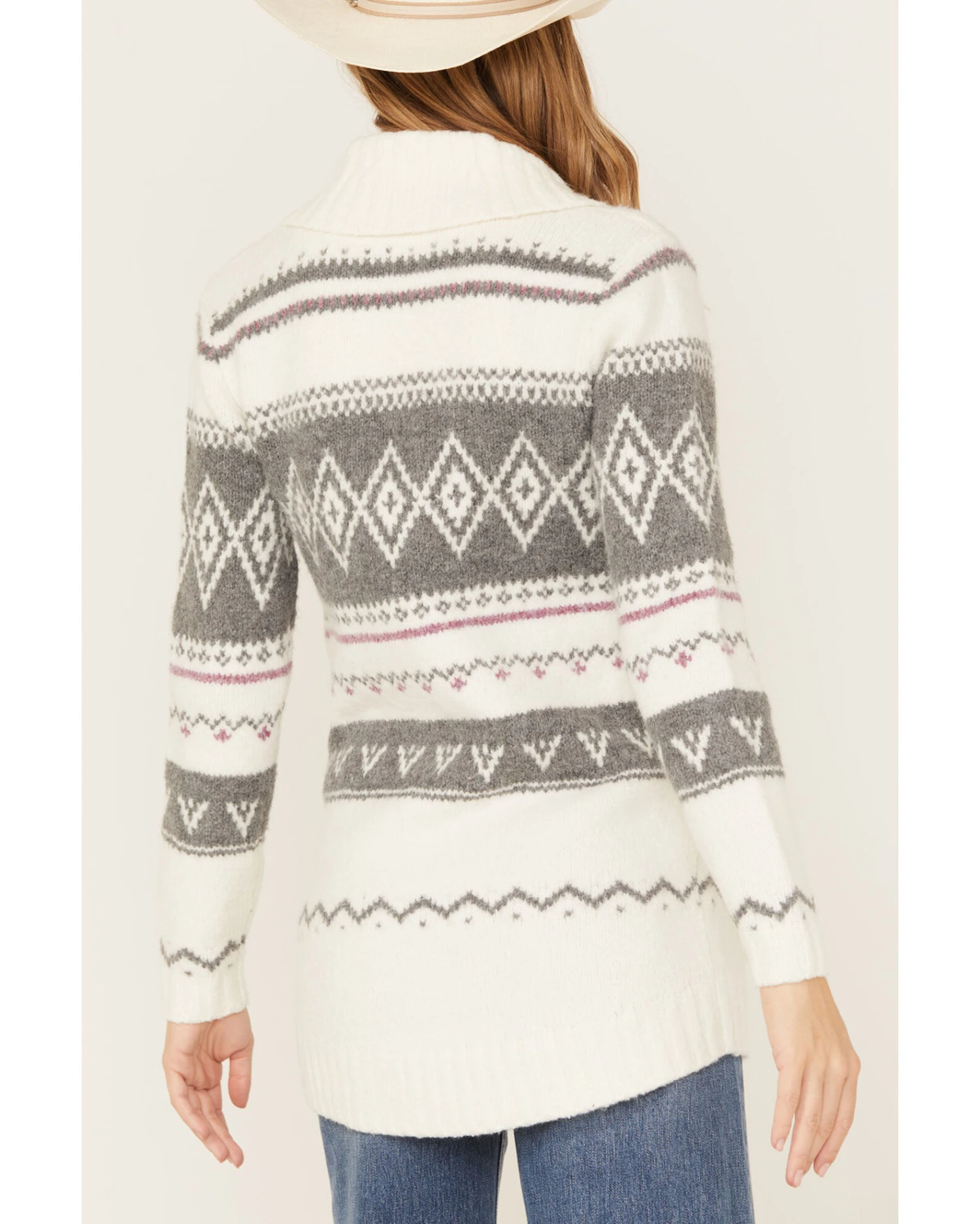 Cleo + Wolf Women's Fairisle Cardigan 4 Cleo + Wolf Women's Fairisle Cardigan - Image 2