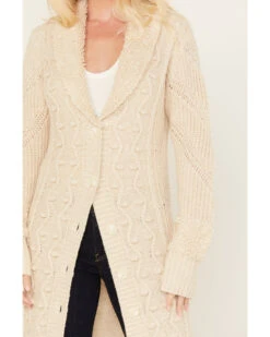 Cleo + Wolf Women's Boucle & Cable Knit Duster -Country Clothing Store 2000380784 103 P3