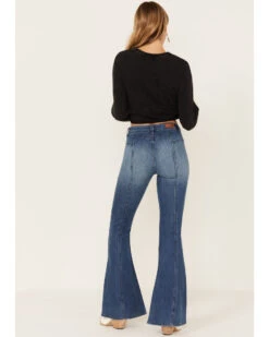 Shyanne Women's Medium Wash High Rise Eden Stretch Flare Jeans -Country Clothing Store 2000381363 414 P1