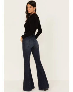 Shyanne Women's Dark Wash High Rise Eden Stretch Flare Jeans -Country Clothing Store 2000381364 416 P3