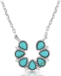 Montana Silversmiths Women's Lucky Seven Turquoise Necklace 5 Montana Silversmiths Women's Lucky Seven Turquoise Necklace -Country Clothing Store 2000381407 040 P1
