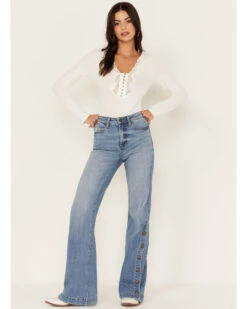 Idyllwind Women's Burch Light Wash High Risin Snap Trouser Jeans 9 Idyllwind Women's Burch Light Wash High Risin Snap Trouser Jeans -Country Clothing Store 2000381432 413 P1