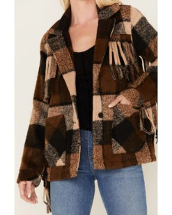 Idyllwind Women's Maryville Plaid Print Fringe Jacket -Country Clothing Store 2000381480 200 P3