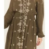 Jolt Women's Floral Embroidered Long Sleeve Dress
