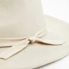Nikki Beach Women's Cream Mink Britt Ribbon Band Fedora Hat