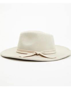 Nikki Beach Women's Cream Mink Britt Ribbon Band Fedora Hat -Country Clothing Store 2000381581 110 P3