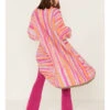 Free People Women's Pink Tiger Knit Duster -Country Clothing Store 2000381823 650 P4
