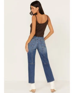 Cleo + Wolf Women's Dark Wash High Rise Slim Stretch Straight Jeans -Country Clothing Store 2000382022 415 P3