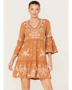 Johnny Was Women's Arzella Floral Embroidered Knit Easy Tiered Dress -Country Clothing Store 2000382059 220 P1