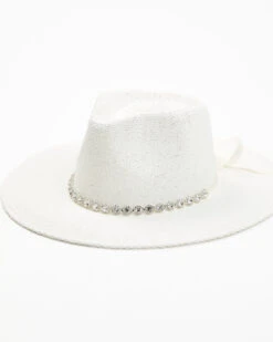Nikki Beach Women's White Krystal Australian Toyo Fedora Hat -Country Clothing Store 2000382163 100 P1