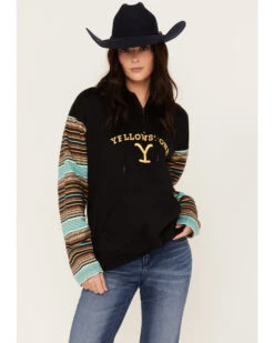 Changes Women's Serape Striped Yellowstone Hoodie