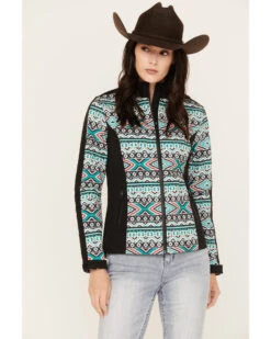 RANK 45 Women's Atha Geo Print Softshell Jacket -Country Clothing Store 2000382817 300 P1