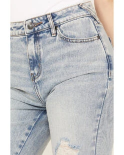 Cleo + Wolf Women's Light Wash High Rise Straight Cropped Jeans -Country Clothing Store 2000382917 413 P2