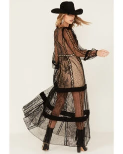 Wonderwest Women's Sheer Lace Long Sleeve Dress -Country Clothing Store 2000383188 001 P5