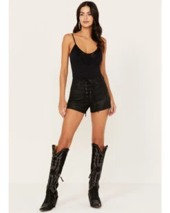 Idyllwind Women's Horseshoe Lane High Risin Coated Lace-Up Shorts -Country Clothing Store 2000383306 001 P1