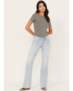 Shyanne Women's Light Wash Low Rise Seamed Bootcut Jeans 8 Shyanne Women's Light Wash Low Rise Seamed Bootcut Jeans -Country Clothing Store 2000383329 413 P1