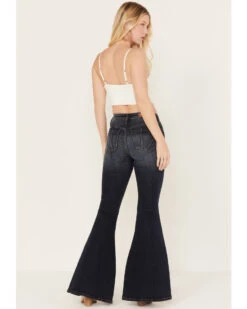 Shyanne Women's Dark Wash Mid Rise Slit Boot Cut Jeans 9 Shyanne Women's Dark Wash Mid Rise Slit Boot Cut Jeans -Country Clothing Store 2000383359 415 P3