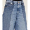 Wrangler Women's Medium Wash Mid Rise Color Block Together Again Wide Leg Jeans