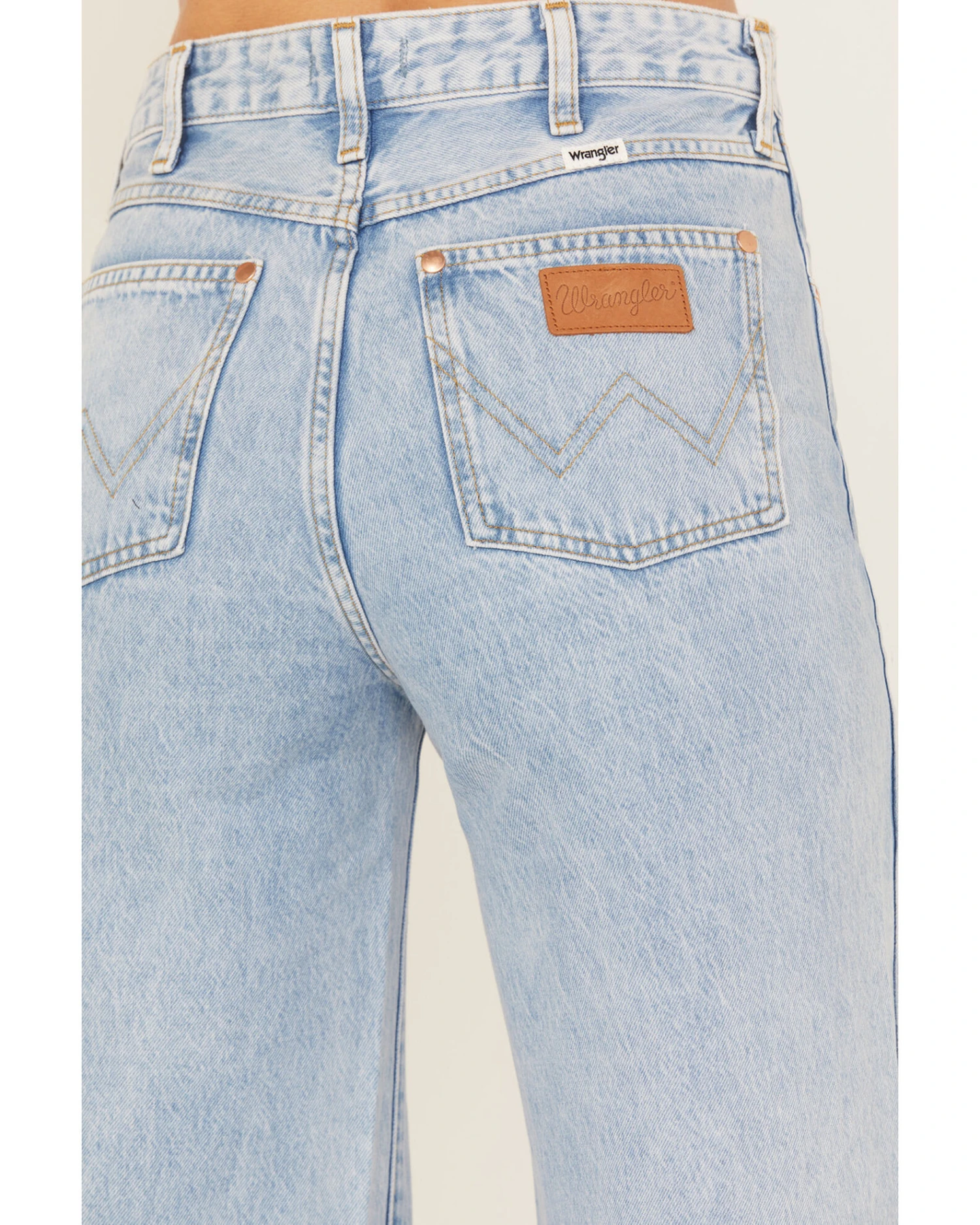 Wrangler Women's Light Wash Destructed Loose Flare Jeans 5 Wrangler Women's Light Wash Destructed Loose Flare Jeans - Image 3