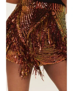 Any Old Iron Women's Sequins And Fringe Shorts -Country Clothing Store 2000384064 220 P4