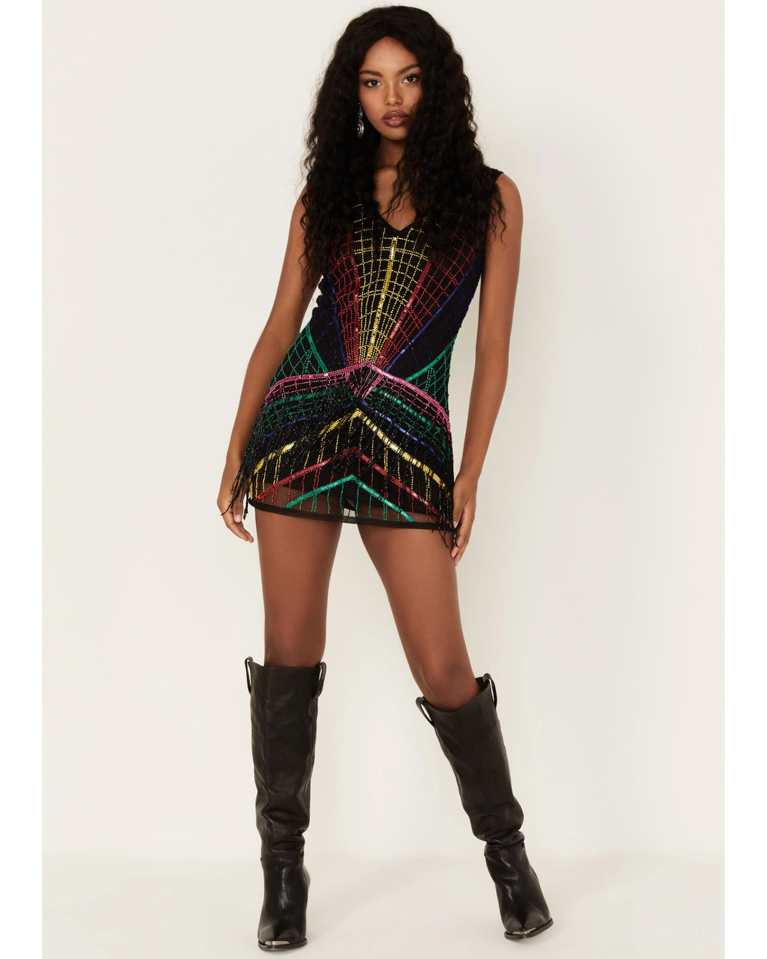 Any Old Iron Women's Multicolored Beaded Dress 4 Any Old Iron Women's Multicolored Beaded Dress - Image 2