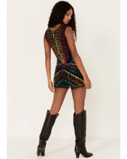 Any Old Iron Women's Multicolored Beaded Dress