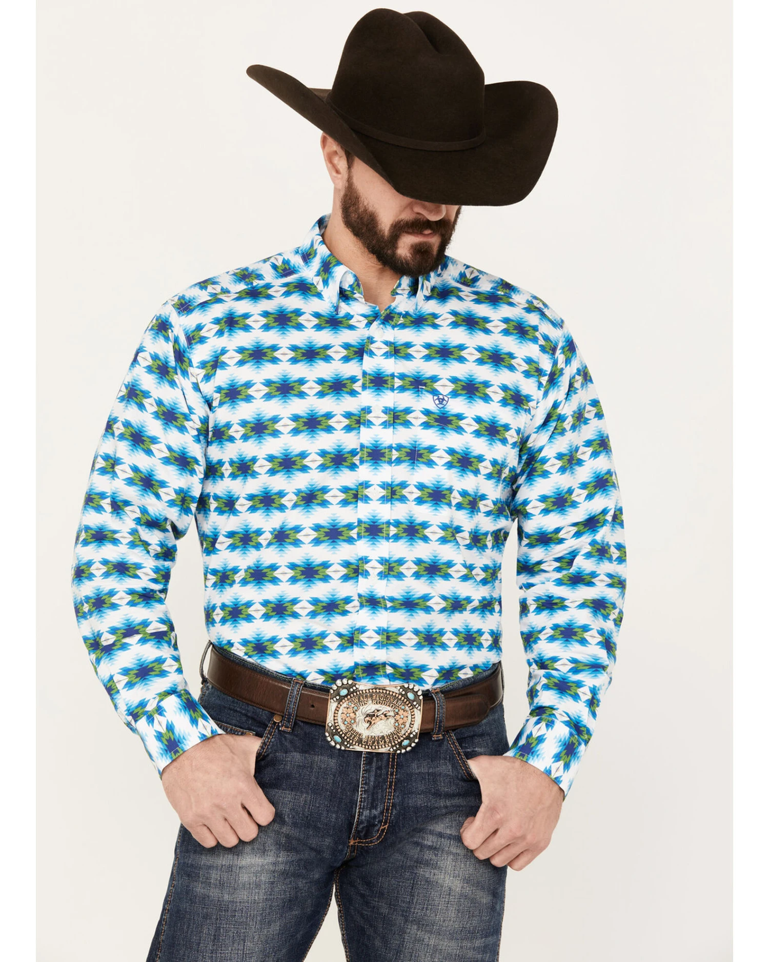 Ariat Men's Levi Classic Fit Long Sleeve Button Down Western Shirt 4 Ariat Men's Levi Classic Fit Long Sleeve Button Down Western Shirt - Image 2