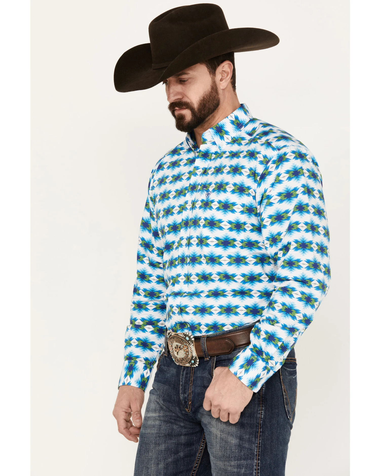 Ariat Men's Levi Classic Fit Long Sleeve Button Down Western Shirt 6 Ariat Men's Levi Classic Fit Long Sleeve Button Down Western Shirt - Image 4