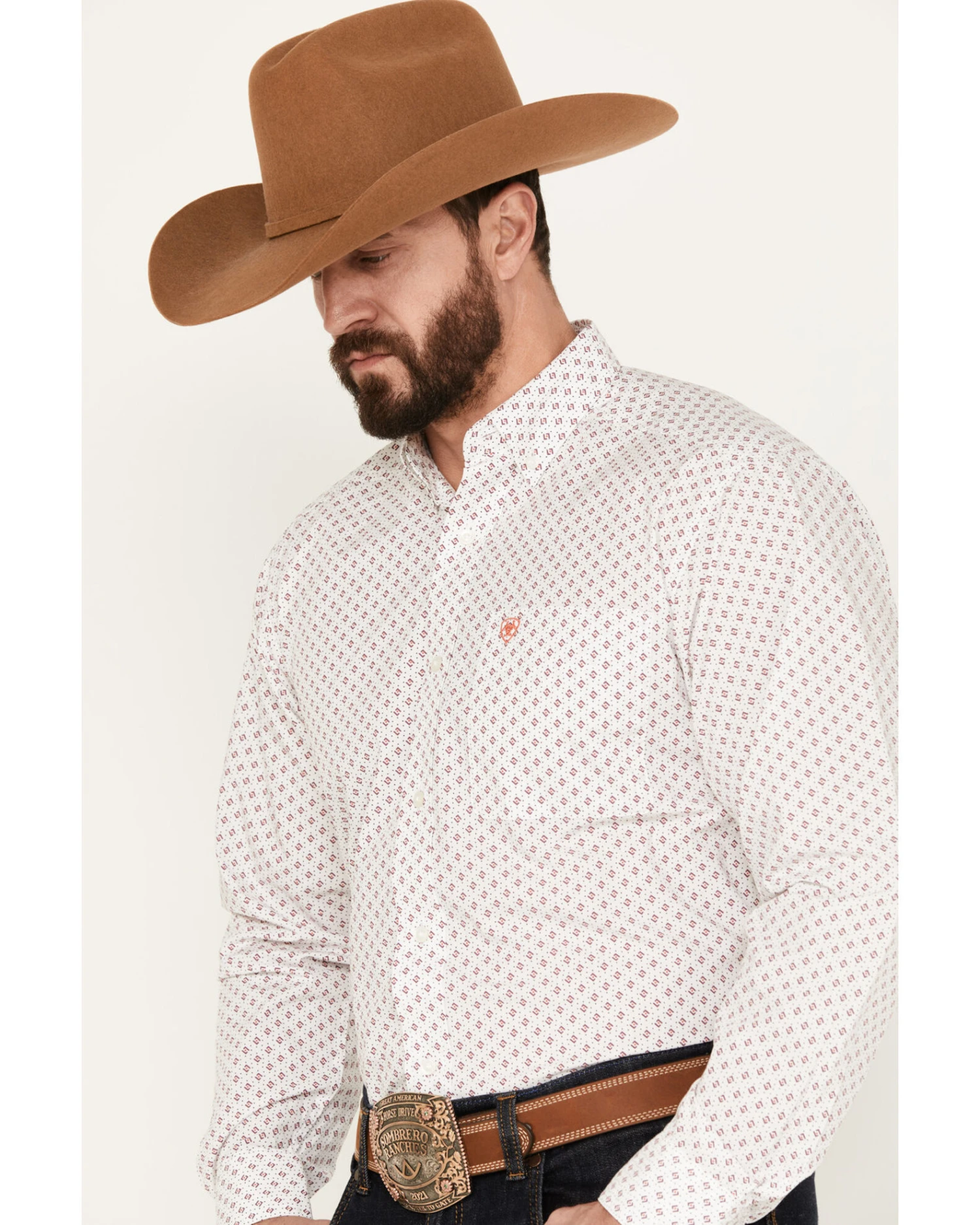 Ariat Men's Geo Print Destin Classic Fit Long Sleeve Western Shirt 3 Ariat Men's Geo Print Destin Classic Fit Long Sleeve Western Shirt