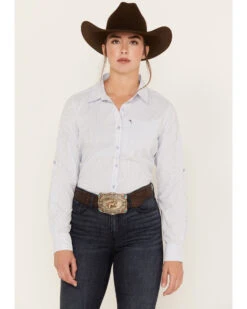 Ariat Women's VentTEK Stretch Long Sleeve Button Down Striped Western Shirt