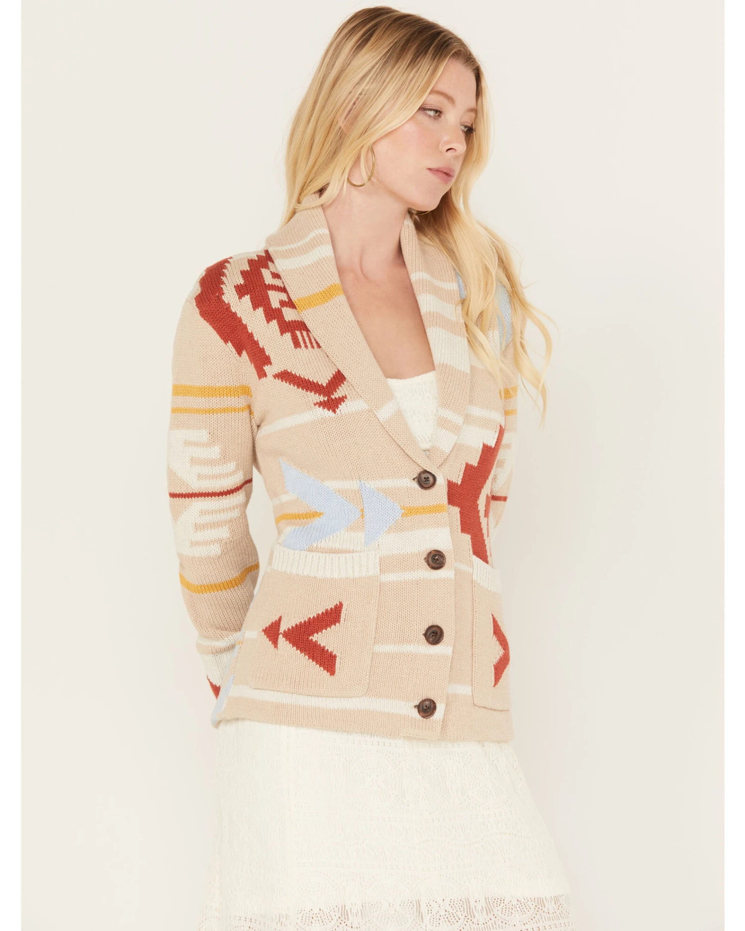 Pendleton Women's Multicolored Print Taos Graphic Cardigan 4 Pendleton Women's Multicolored Print Taos Graphic Cardigan - Image 2