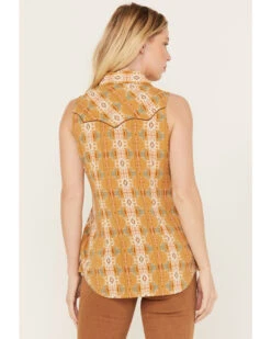 Rock & Roll Denim Women's Southwestern Print Sleeveless Snap Tank 8 Rock & Roll Denim Women's Southwestern Print Sleeveless Snap Tank -Country Clothing Store 2000384992 702 P4