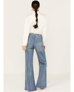 Rock & Roll Denim Women's Medium Wash High Rise Extra Stretch Palazzo Flare Jeans -Country Clothing Store 2000385098 414 P3