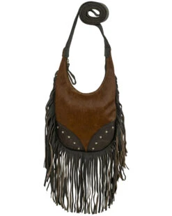American West Women's Brindle Hair-On Studded Fringe Crossbody 5 American West Women's Brindle Hair-On Studded Fringe Crossbody -Country Clothing Store 2000385349 240 P1