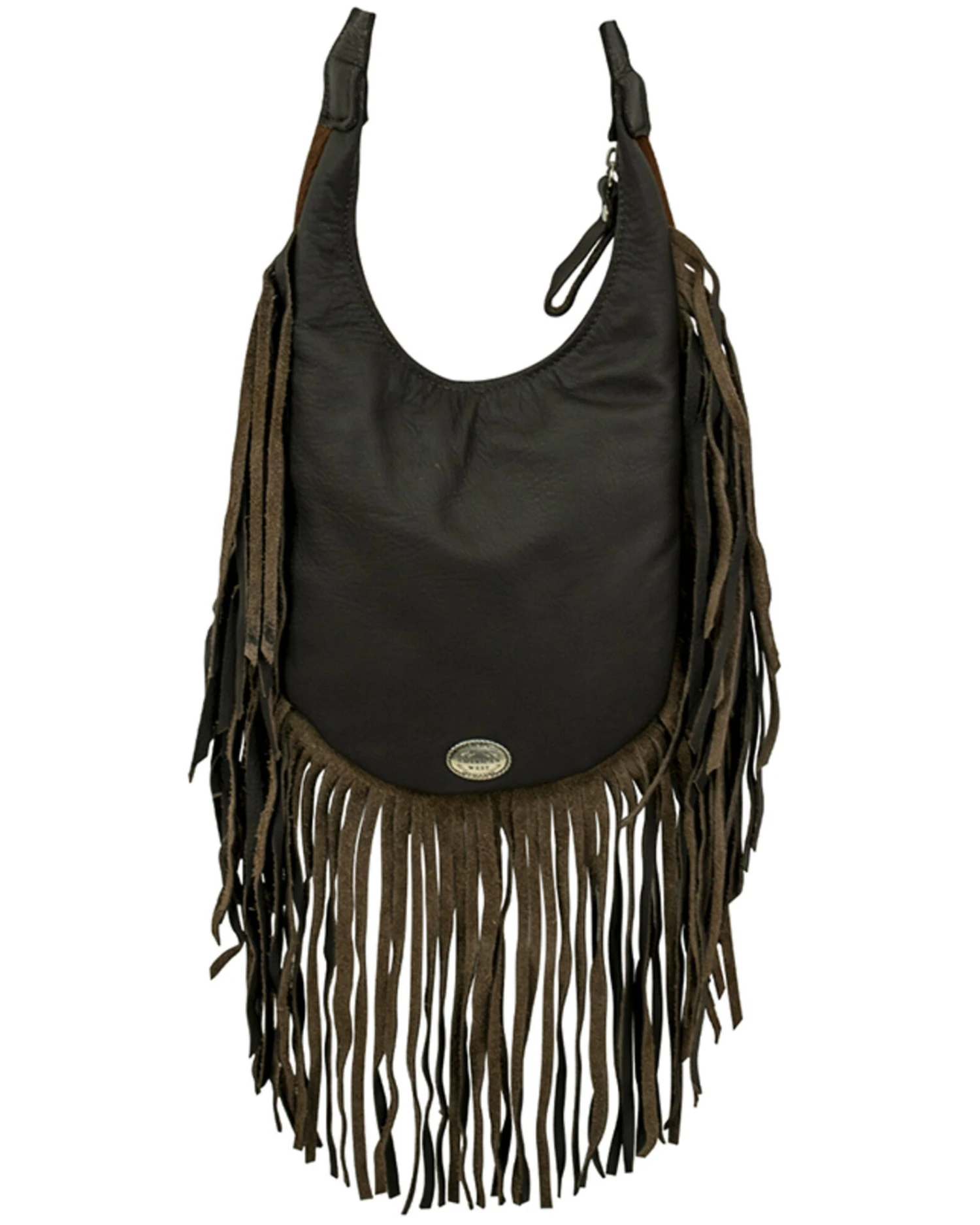 American West Women's Brindle Hair-On Studded Fringe Crossbody 3 American West Women's Brindle Hair-On Studded Fringe Crossbody