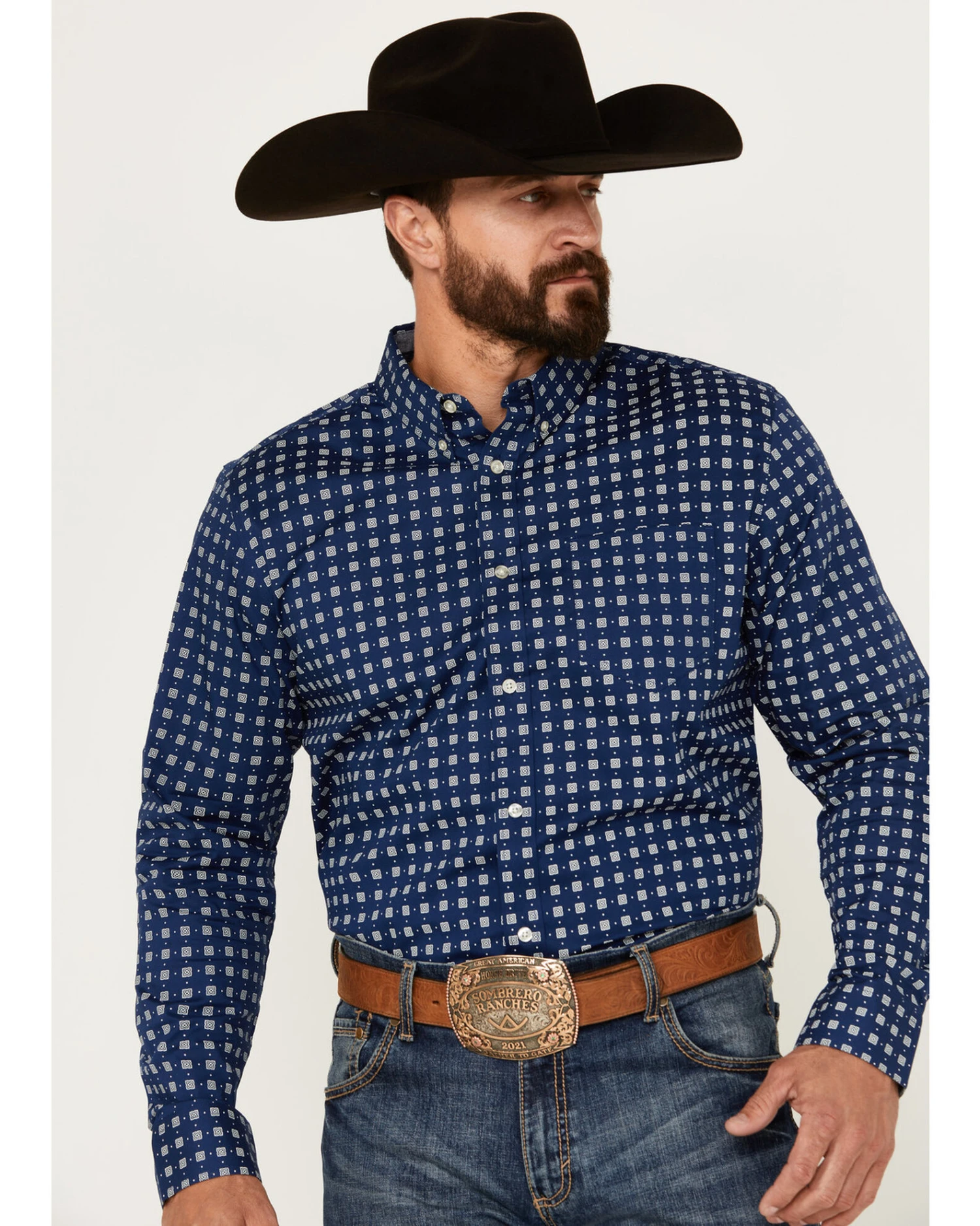 Cody James Men's Rough Road Geo Print Long Sleeve Stretch Button-Down Western Shirt - Tall 3 Cody James Men's Rough Road Geo Print Long Sleeve Stretch Button-Down Western Shirt - Tall