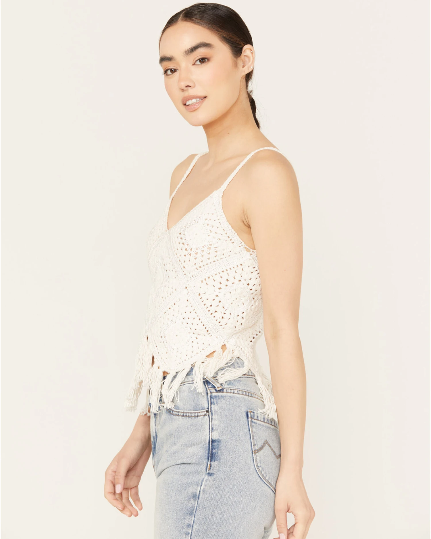 Shyanne Women's Crochet Fringe Tank 4 Shyanne Women's Crochet Fringe Tank - Image 2