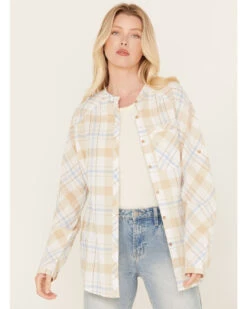 Cleo + Wolf Women's Oversized Plaid Print Button Up 8 Cleo + Wolf Women's Oversized Plaid Print Button Up -Country Clothing Store 2000386559 110 P2