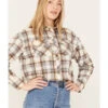 Cleo + Wolf Women's Plaid Print Cropped Shirt -Country Clothing Store 2000386562 110 P2