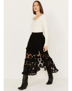 Shyanne Women's Diamond Embroidered Mesh Skirt -Country Clothing Store 2000386670 001 P2