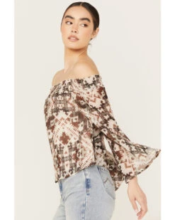 Shyanne Women's Off The Shoulder Chiffon Blouse 9 Shyanne Women's Off The Shoulder Chiffon Blouse -Country Clothing Store 2000386672 200 P2