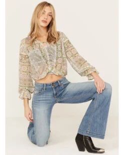 Shyanne Women's Long Sleeve Print Woven Tunic 9 Shyanne Women's Long Sleeve Print Woven Tunic -Country Clothing Store 2000386679 343 P1