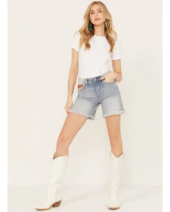 Driftwood Women's Desperado Light Wash Lulu Frayed Shorts 7 Driftwood Women's Desperado Light Wash Lulu Frayed Shorts -Country Clothing Store 2000387011 412 P1