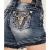 Miss Me Women's Dark Wash Mid Rise Non-Flap Denim Shorts -Country Clothing Store 2000387026 414 P2