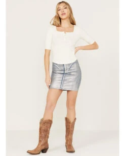 Idyllwind Women's Goldfinch Gypsy High Rise Denim Foiled Skirt