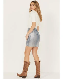 Idyllwind Women's Goldfinch Gypsy High Rise Denim Foiled Skirt -Country Clothing Store 2000387059 413 P4